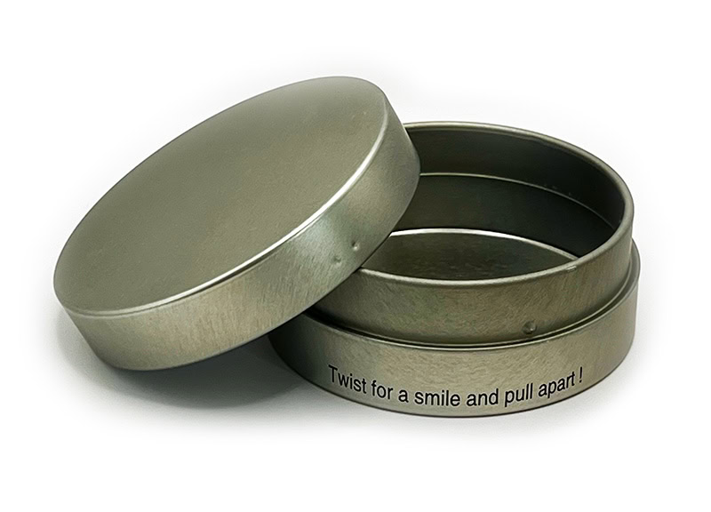 Silver Smiley Tin